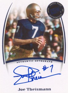 Autograph Warehouse 91285 Joe Theismann Football Card Notre Dame 1990 Collegiate Collection No 4