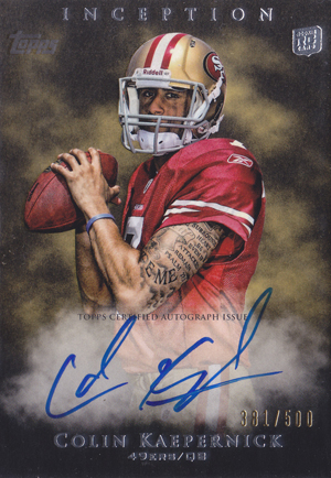 2011 SP Authentic #233 Colin Kaepernick RC Jersey Auto /699 – Burbank  Sportscards