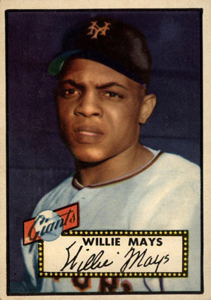 Issued by Bowman Gum Company  Willie Mays, Outfield, New York