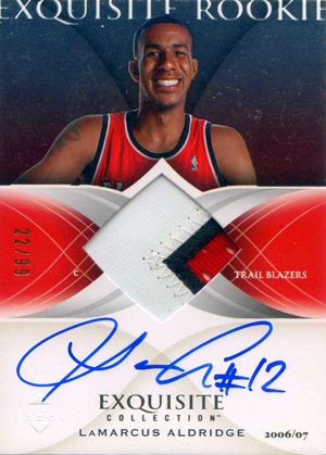 直書 Glass RC Auto 06 Upper Deck LaMarcus Aldridge ラマーカス・オルドリッジ NBA ルーキー サイン バスケ Blazers Panini 7回 All-star