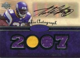 Adrian Peterson Autographed Trading Cards, Signed Adrian Peterson