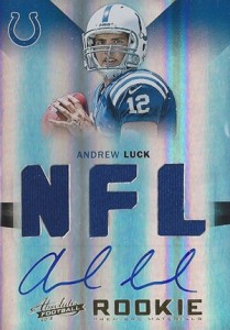 Andrew Luck 2012 Limited Jumbo Jersey Number Colts Rookie Jersey Rc #d 62/99