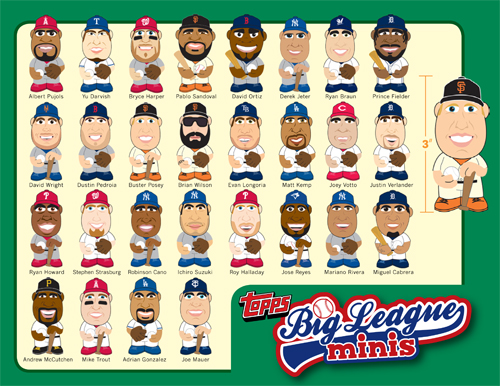 2013 Topps Big League Minis Baseball Vinyl Figures 2