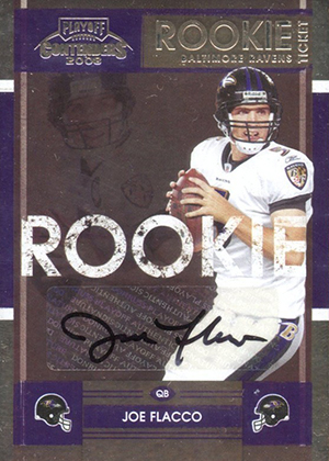 2008 Ultimate Collection Joe Flacco auto autograph rc rookie jersey #D02/99  - Sportsnut Cards