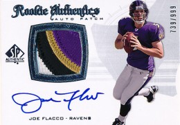 2008 Upper Deck JOE FLACCO Jersey Rookie Football Card #UDRJ-JF Baltimore  Ravens