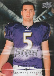 2008 Upper Deck JOE FLACCO Jersey Rookie Football Card #UDRJ-JF Baltimore  Ravens