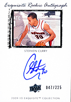 2009 Upper Deck Exquisite Collection Rookie Autograph Stephen Curry #72  141/225 BGS 9.5