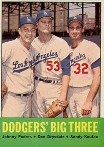 1962 Topps Sandy Koufax Los Angeles Dodgers Baseball Card #5