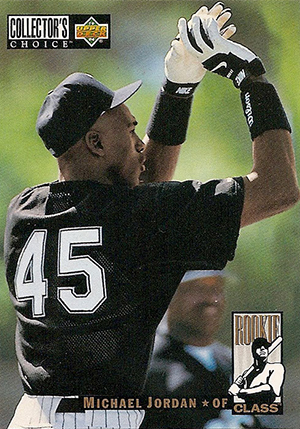 Michael Jordan BASEBALL ROOKIE CARD - AUTHENTIC / ORIGINAL WHITE SOX JERSEY  #45