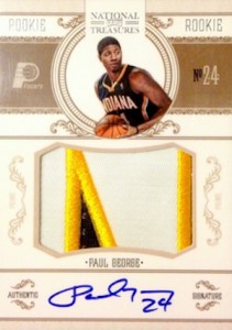 Paul George 2010-11 National Treasures Nba Gear Dual 2 Clr Jersey Rc #d  31/99