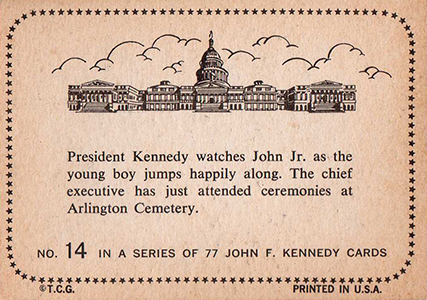 president kennedy trading cards