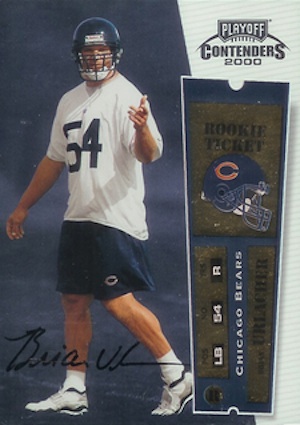 Brian Urlacher 2000 UD Graded #111 RC #0130/1325 (SGC 9)