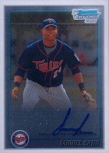 Miguel Sano Autographed 2013 Bowman Platinum Rookie Card #BPAP-MS Minnesota  Twins #21/50 SKU #156843 - Mill Creek Sports