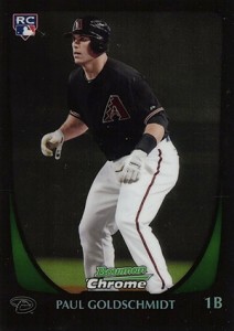 Sold at Auction: 2011 1ST BOWMAN CHROME PAUL GOLDSCHMIDT ROOKIE CARD