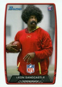 2013 Bowman Football Leon Sandcastle base 2013 Bowman Football Cards 3