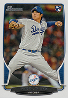 Hyun-Jin Ryu 2022 Bowman Fuchsia Parallel Card #27 Serial 159/299 w/Base  Card