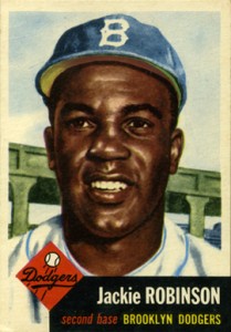 A 1955 Topps Jackie Robinson Baseball Card No. 50 (SGC 3.5 VG)