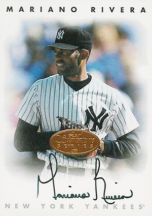 Lot - Mariano Rivera Autographed NY Yankees Derek Jeter Throwback