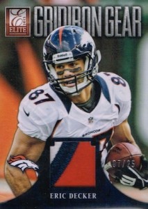 2013 Panini Elite Football Gridiron Gear Prime Eric Decker 2013 Elite Football Cards 11