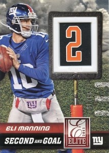 2013 Panini Elite Football Second Goal Memorabilia Eli Manning 2013 Elite Football Cards 7
