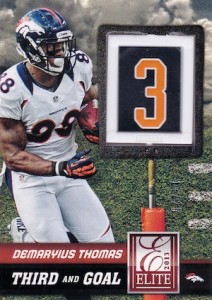 2013 Panini Elite Football Third Goal Memorabilia Demaryius Thomas 2013 Elite Football Cards 8