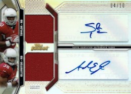 2013 Topps Finest Football Dual Autograph Dual Relic Ellington Taylor 2013 Topps Finest Football Cards 9