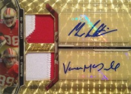 2013 Topps Finest Football Dual Autograph Dual Relic Superfractor Lattimore 2013 Topps Finest Football Cards 10