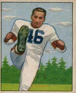 1953 Lou Groza Cleveland Browns Card team issue