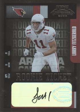 Larry Fitzgerald 2004 Fleer In Scribed Names of the Game Jersey Swatch  083/225 #NGJ-LF Arizona Cardinals