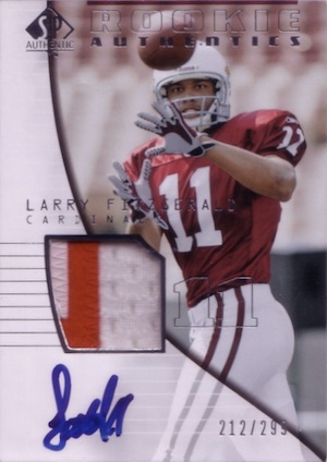  LARRY FITZGERALD 2006 UPPER DECK CARDINALS GAME USED WORN JERSEY  RELIC BD4677 : Collectibles & Fine Art