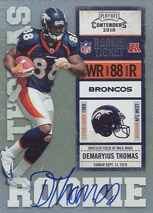 2010 Score Rookie Card 330 Demaryius Thomas M (Mint)