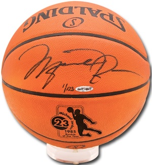 michael jordan autographed basketball