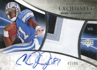 FS / Calvin Johnson 2007 Topps Black Border ROOKIE Game Worn - Only 2 of 6!  NM+ : r/footballcards