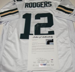 aaron rodgers signed framed jersey