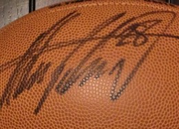 Adrian Peterson Signed Football Closeup