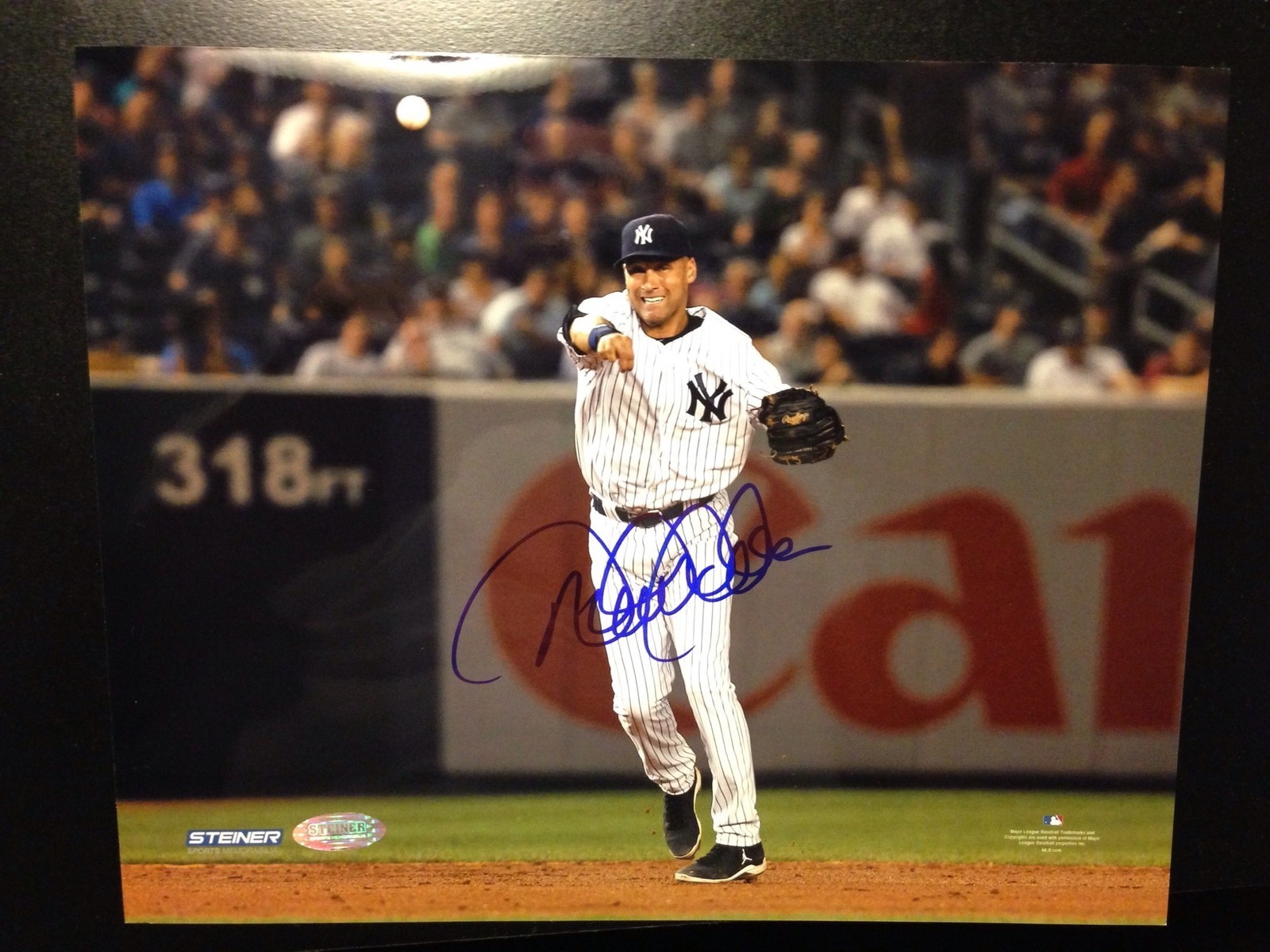 Derek Jeter Autographed B/W 8 x 10 Photo