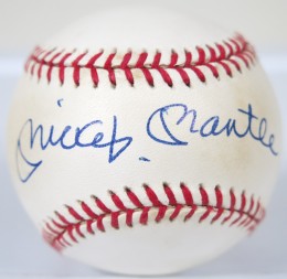 Mickey Mantle Autographed Baseball Inscribed The Commerce Comet