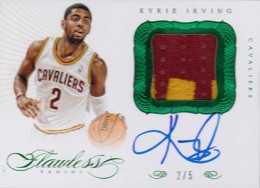 02 2012-13 Panini Flawless Spokesmen Patches Autographs Emerald Kyrie Irving Easy Seeing Green: Top 2012-13 Panini Flawless Basketball Sales 2