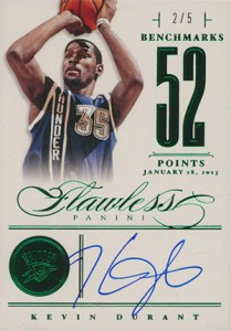 17 2012-13 Panini Flawless Benchmarks Emerald Autographs Kevin Durant Easy Seeing Green: Top 2012-13 Panini Flawless Basketball Sales 13