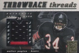 1999 Upper Deck Century Legends Walter Payton GAME-WORN Patch Auto jersey  Numbered 34/34 You don't see text on the back of cards anymore…