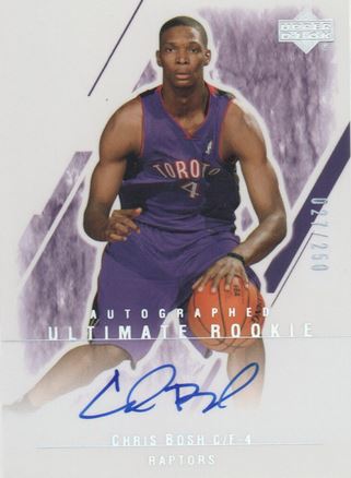 Chris Bosh - Autographed 2003 Topps Chrome Rookie Card - Sports