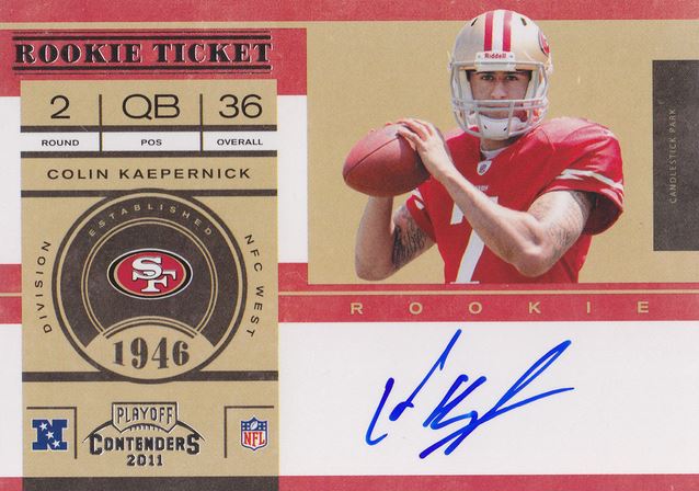 Colin Kaepernick 2011 UD ROOKIE SIGNATURE LETTERMAN F