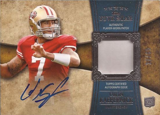 Colin Kaepernick ROOKIE #'D/75 JERSEY AUTOGRAPH SIGNED PANINI CARD W/CASE  MINT