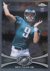 Nick Foles Signed 2012 Upper Deck Rookie Patch Card #253 243/885 Slabbed