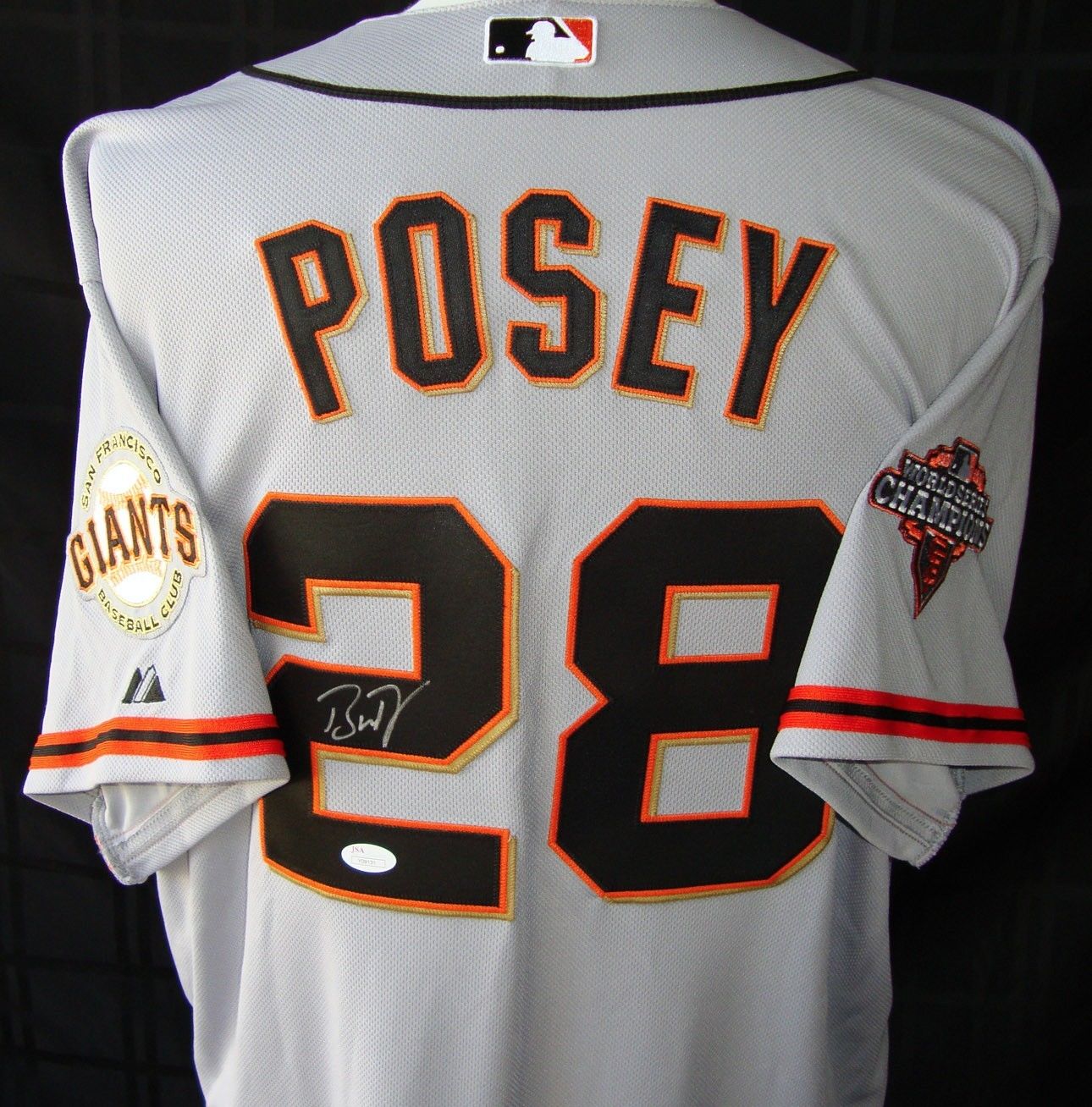 Buster Posey Autographed Authentic Giants Black Jersey