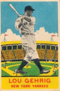 LOU GEHRIG HOF 1934 Goudey #37 and No 4 Patch New York Yankees REPRINT -  Baseball Card at 's Sports Collectibles Store