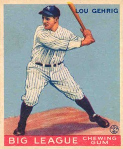 Lou Gehrig Vintage Baseball Cards, Rookie Cards, Memorabilia, More