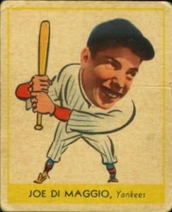  Joe Dimaggio baseball card (New York Yankees) 1977 Dover  Reprint #BS37 1938 Goudey mini size 2.1x2.8 inches Perforated Edges :  Sports & Outdoors