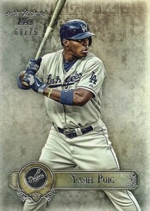 YASIEL PUIG DODGERS ROOKIE 2013 TOPPS UPDATE GOLD #US330 SER # of /2013  NRMT!