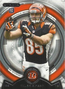 TYLER EIFERT 2013 TOPPS FINEST BLUE REFRACTOR ROOKIE AUTO JERSEY #16/9 –  LTDSports